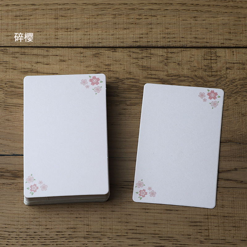 20/50 szt. Puste Kartki DIY 9x5,7cm Kartka robić Notatek Wiadomości Prezent Kartka z Życzeniami Zaproszenie Wzór Kwiatowy Kartki z Papieru kraft Dekoracja Ślubna