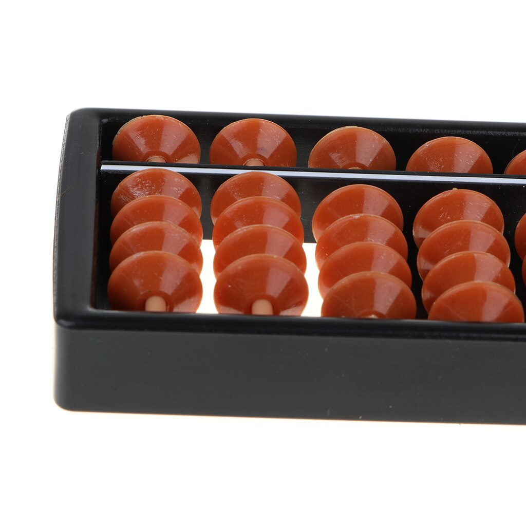 7-Digit Abacus Calculator Child Math Learning Toy Brown Beads