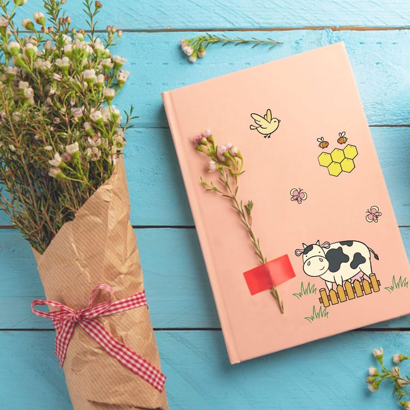 1 vel decoratieve duidelijke stempels plastic stempels boerderij dier siliconen stempel filmframe transparante zegel stempels voor cadeau fotoalbum