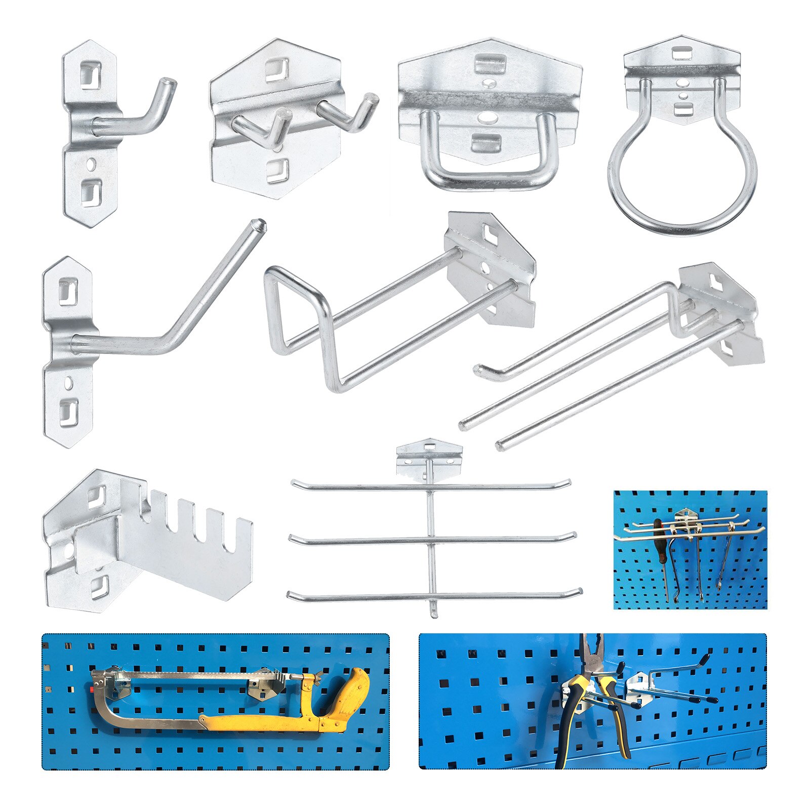 Dreld Muur Gemonteerde Gat Boord Haak Hardware Tool Magazijnstelling Hanger Haak Tuin Badkamer Organizer Haken Keuken Opslag Gereedschap