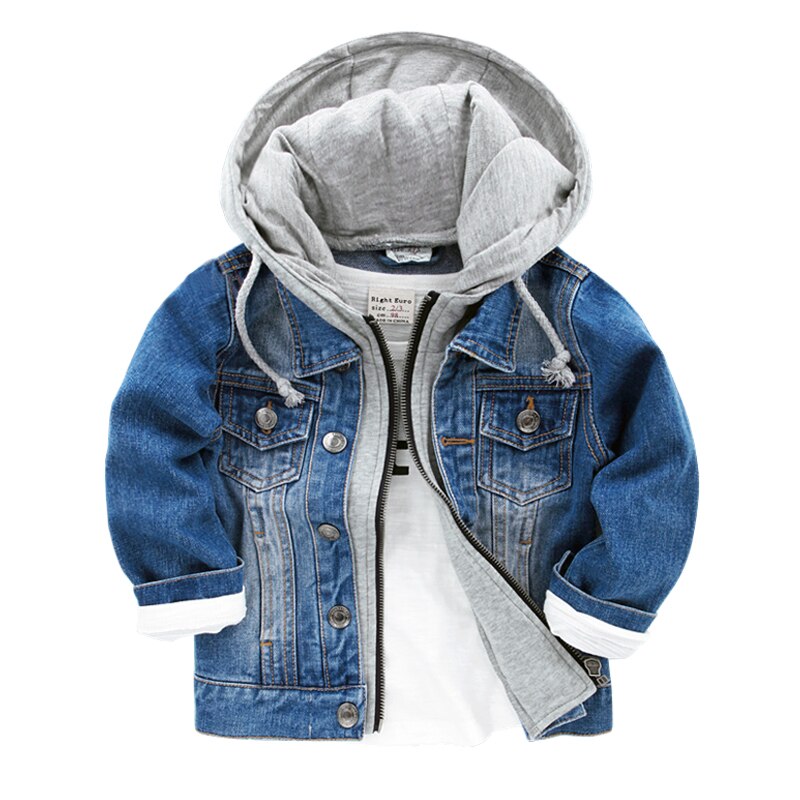 Manteau en Denim pour bébés garçons, veste classique avec fermeture éclair, vêtements pour enfants, printemps-automne, DQ110