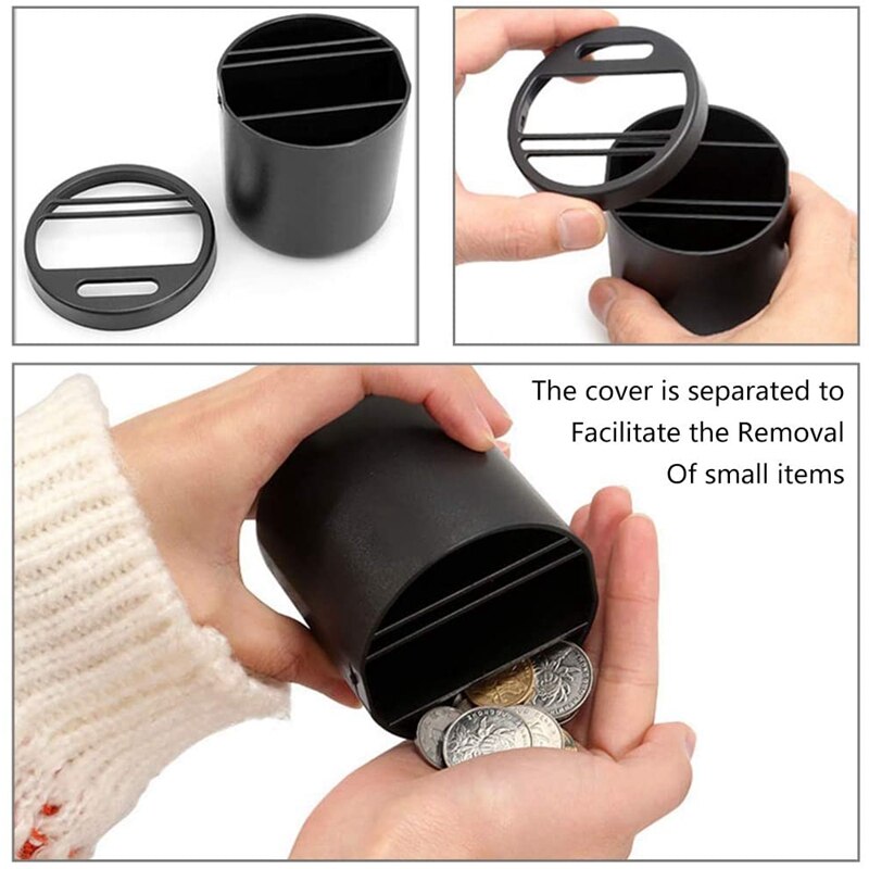 2Pcs Car Cup Holder Organiser Multifunctional Water Cup Slot Storage Box Drinking Bottle Can Coin Card Collector
