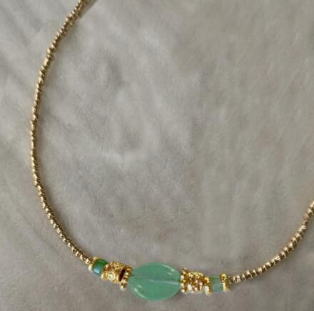 Summer Crystal Beaded Necklace Women Exquisite Versatile Neck Accessories Light Green Beadsцепочка На Шею Женская: MULTI