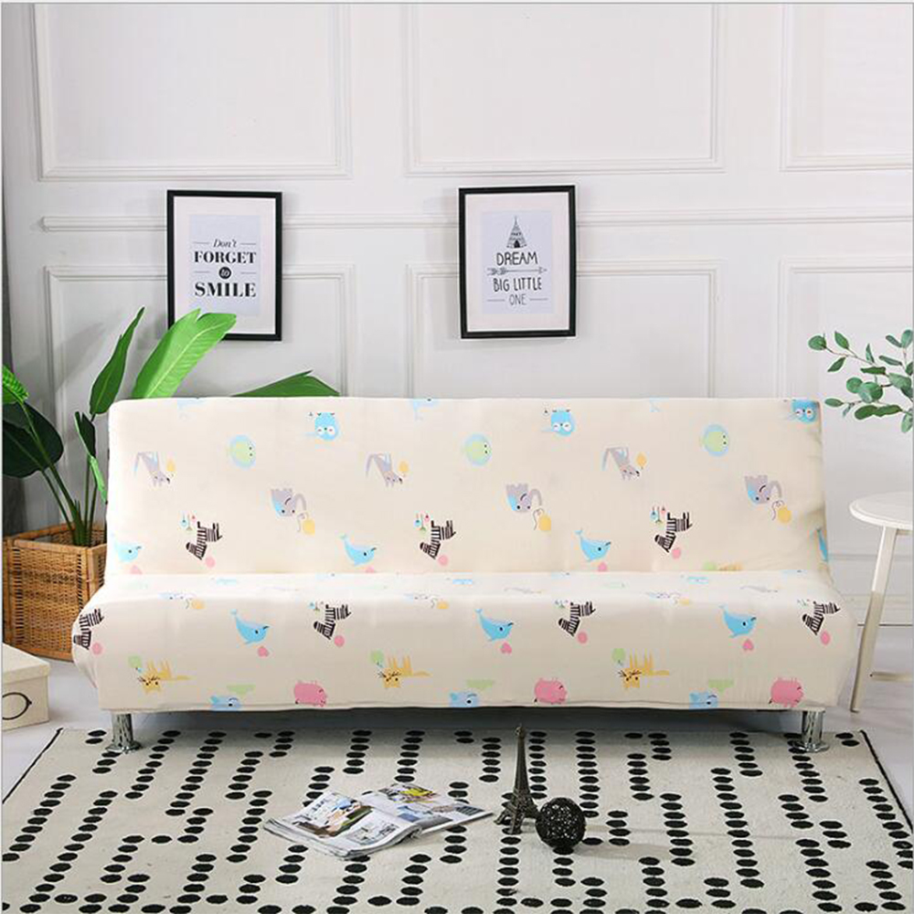 Universele bankhoes woonkamer schattig dierenpatroon bankhoes elastische hoezen voor 160cm to 190cm banken zonder armleuningen: B