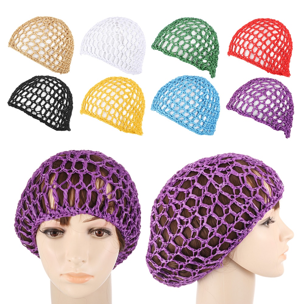Gorro de malla de punto suave para el pelo, gorro de redecilla de rayón para el cuidado del cabello, turbantes de noche para dormir, accesorios de peinado, 1 unidad