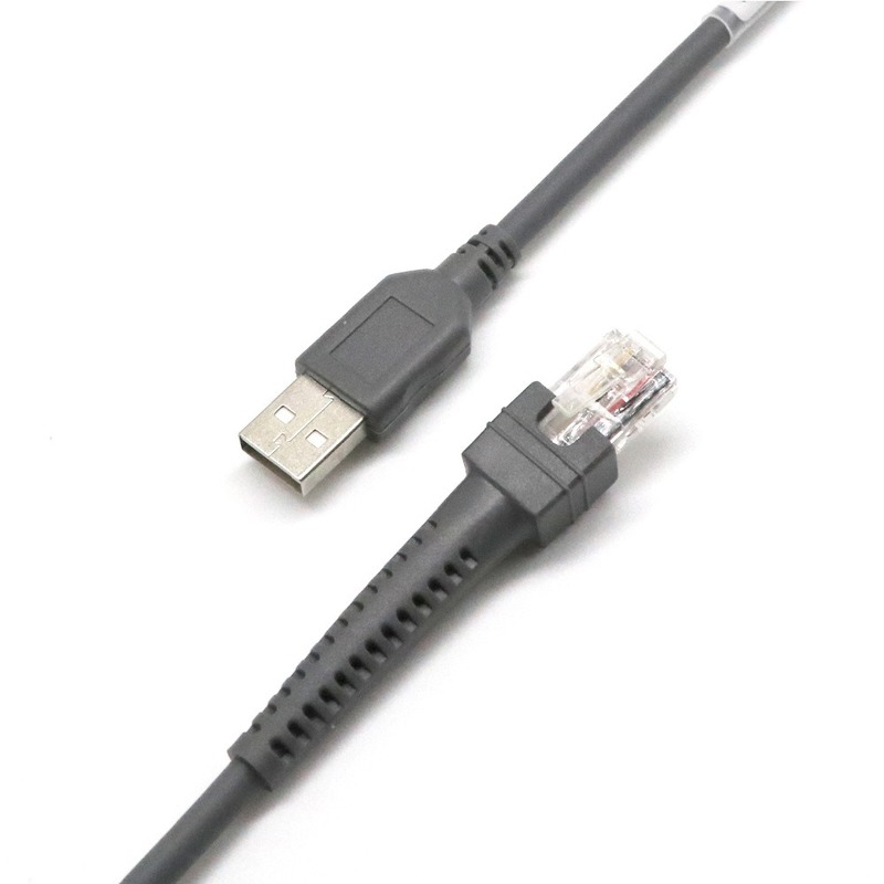 USB To RJ48 RJ50 Scanner Data Cable for LS1203 LS2208 LS4208 LS3008 CBAU01-S07ZAR Symbol Barcode Scanner Part Cable
