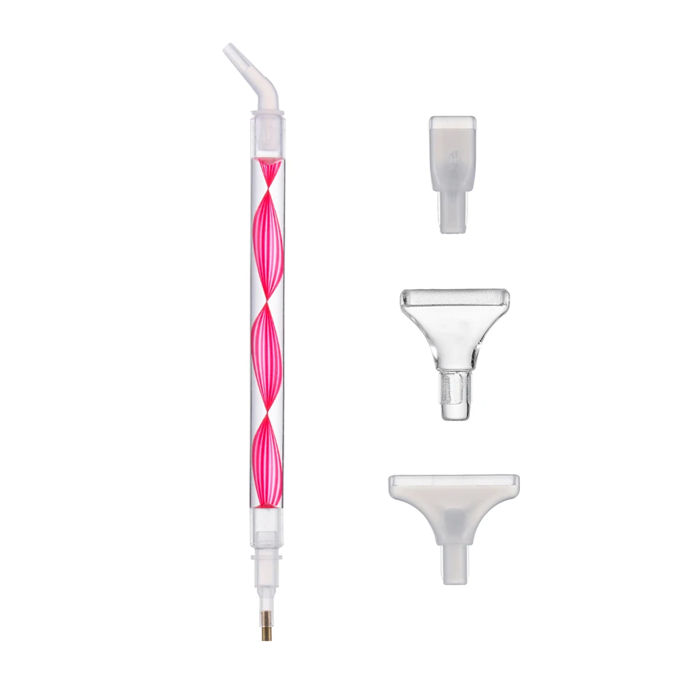 Stylo de peinture au diamant 5D en résine, stylos perceuse à pointe en résine, point de croix, broderie, bricolage, artisanat, nail art, accessoires de couture, , 1 ensemble: Bourgogne