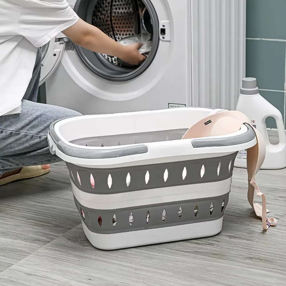 Opvouwbare wasmand Ellips Ovale badkuip - Draagbare waskuip Ruimtebesparende wascontainers Home Organizer Basket