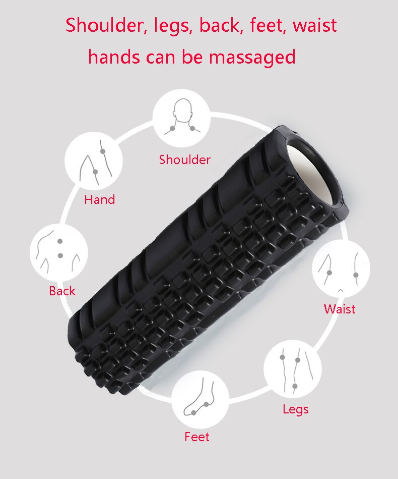 Columna de Yoga hueca de 9,5x30, equipo de Fitness, rodillo de espuma para Pilates, ejercicios de gimnasio, masaje muscular de EVA, rodillo de Relax, ladrillo de Yoga