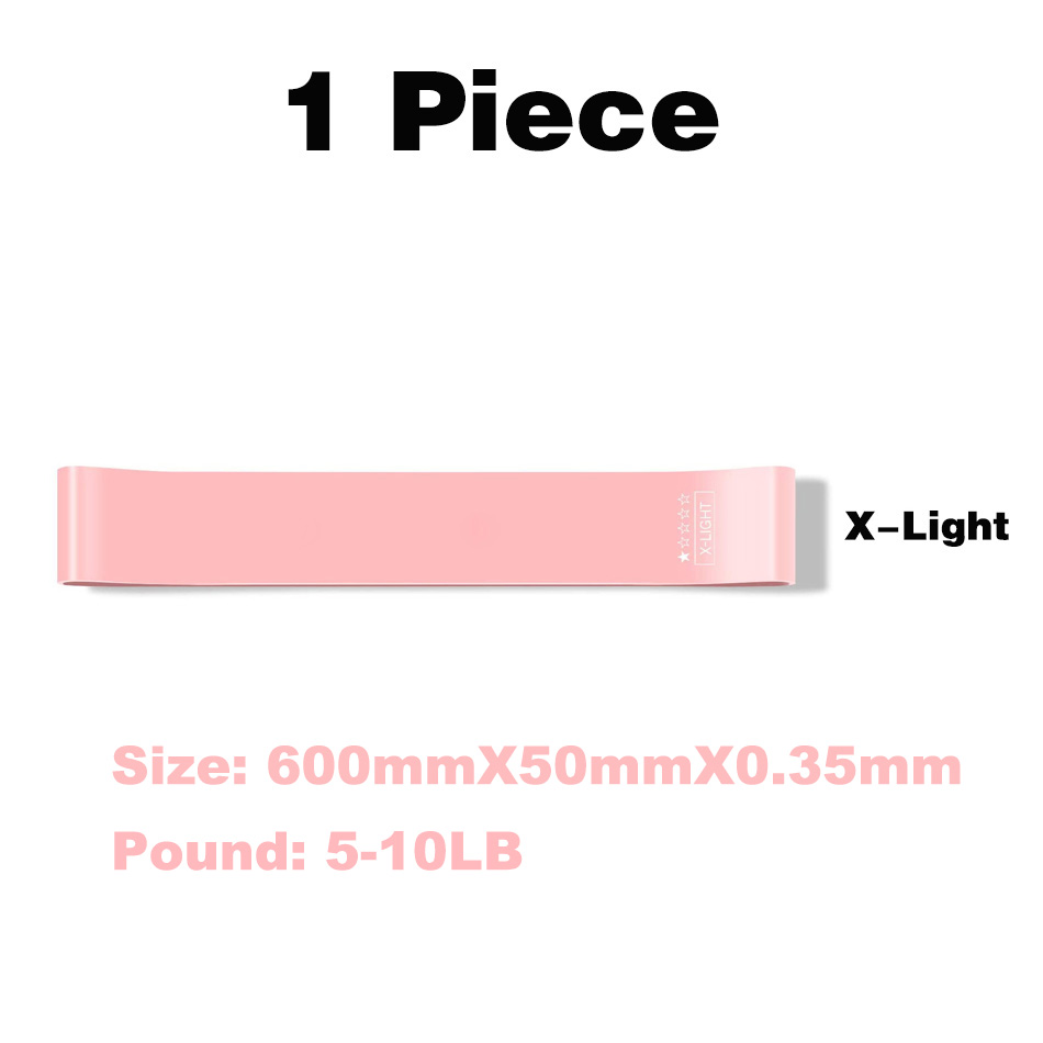 WOSWEIR Elastic Resistance Bands Yoga Training Gym Fitness Gum Pull Up Assist Rubber Band Crossfit Exercise Workout Equipment: WHITE