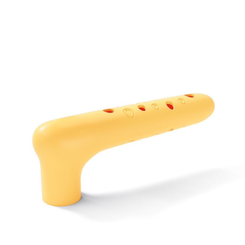 Thickened Door Handle Protector Bedroom Bump Proof Bathroom Punch-Free Silicone Collision Pad Suction Door Stopper: Style B yellow / 5 pcs