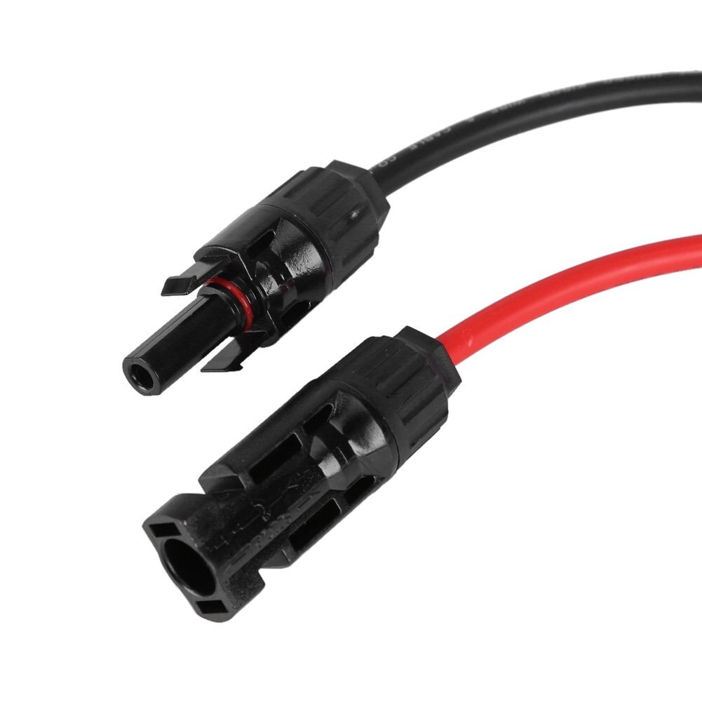 Solar Panel PV Cable,2.5MM Solar Extension Cable Cord Red and Black Male & Female Connectors with Plug for Solar Power System