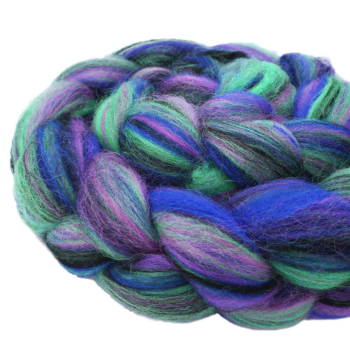 Regenboog Kleuren Zachte Wol Roving Omvangrijk Dikke Garen Spinning Hand Breien Draad Haak Garen voor Muts Sjaal Breien 114g 4oz