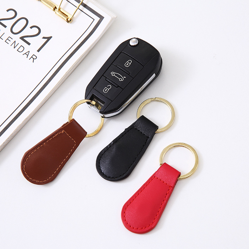 Porte-clés magnétique Simple, tendance, en métal PU, pour voiture, hommes femmes, couleur or, aimant, mignon, accessoires pour clés de maison
