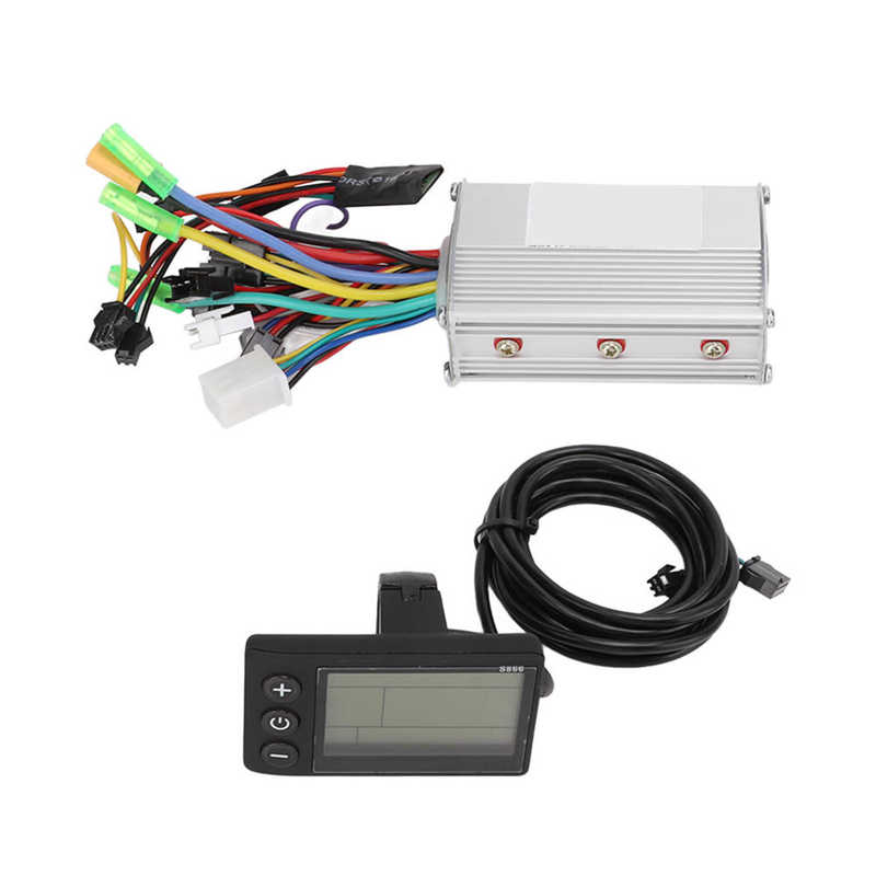Electric Bike Brushless Controller Motor Brushless Controller Kit 24V 36V 48V with LCD Display Meter for Electric Scooter