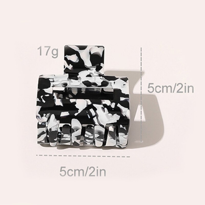 Geometrische Acetaat Haar Clip Krab Zwart Wit Haarspeld Haar Claws Classic Retro Barrette Grote Vrouwen Haar Krabben Clip Voorjaar Clip