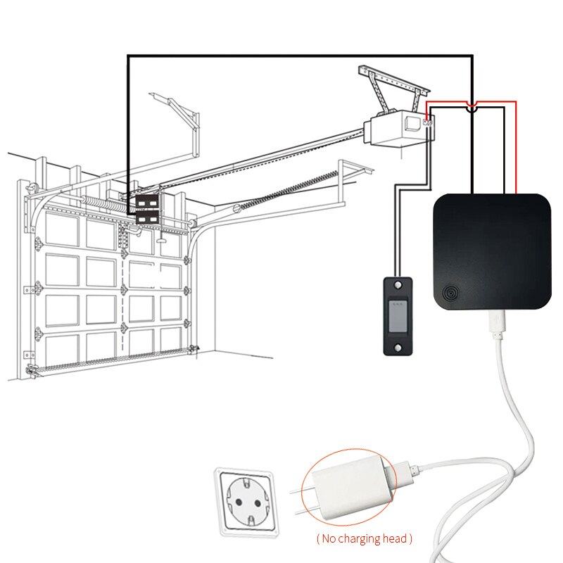 Moniteur d&#39;ouverture/fermeture à distance, 1 pièce, wi-fi, application Smart Life, pour porte de Garage, fonctionne avec Alexa, Echo, Google Home, aucun Hub requis