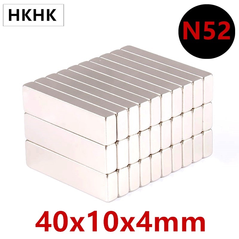 10/20Pcs N52 40X10X4 Mm Super Sterke Vel Zeldzame Aarde Magneet Dikte 4 Mm blok Rechthoekige Neodymium Magneten 40Mm X 10Mm X 4 Mm