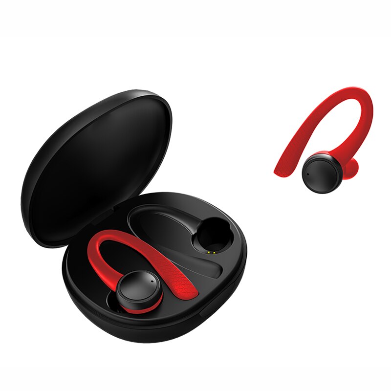 T7 Pro Tws 5.0 Draadloze Bluetooth Oortelefoon Hifi Stereo Draadloze Hoofdtelefoon Sport Headset Met Opladen Doos Waterdichte Hoofdtelefoon: red