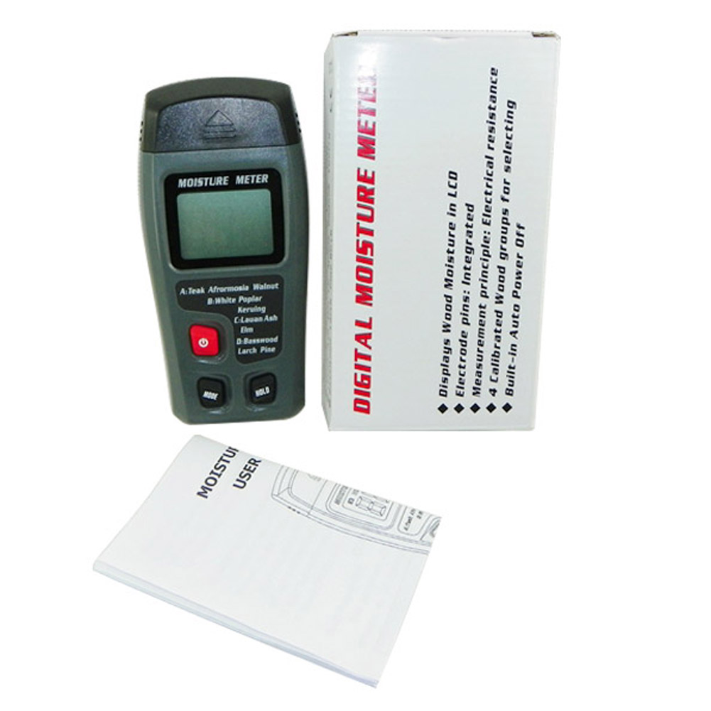 Higrómetro Digital para medir la humedad de la madera, higrómetro de dos pines con pantalla LCD, herramienta de prueba precisa de pared, 0-99.9%