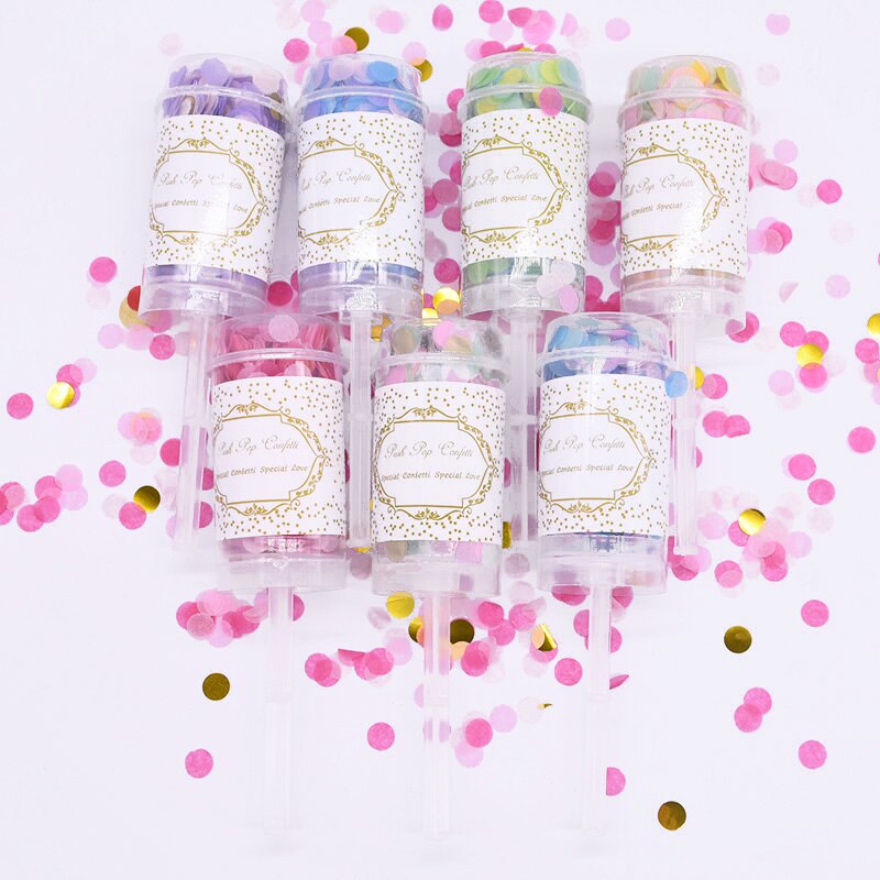 1Pc Blauw/Roze Geslacht Onthullen Party Decoratie Push Pop Confetti Poppers Kanonnen Het Een Jongen Meisje Baby onthullen Feestartikelen