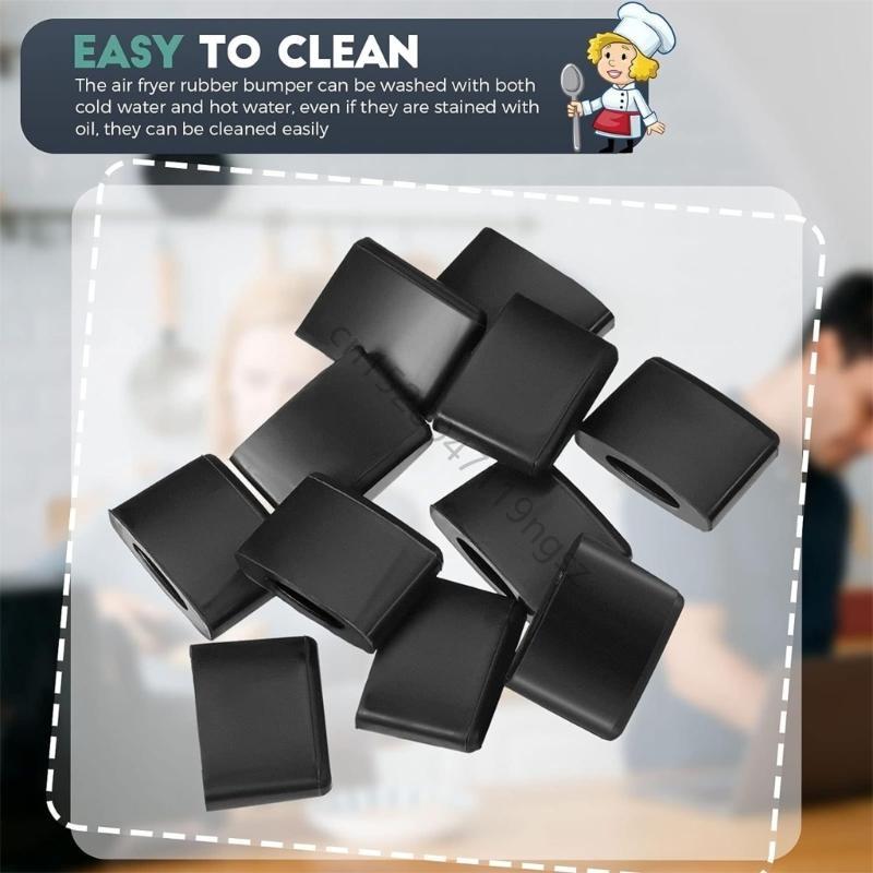 20Pcs Air Fryers Component Protectors Air Fryer Tray Feet Bumpers Air Fryer R9UD