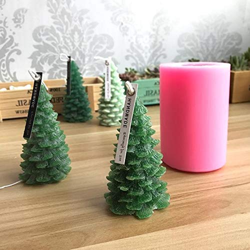 Diy 3d juletræsdekoration silikone stearinlys form form håndlavet harpiks ler håndværk stearinlys form til stearinlys