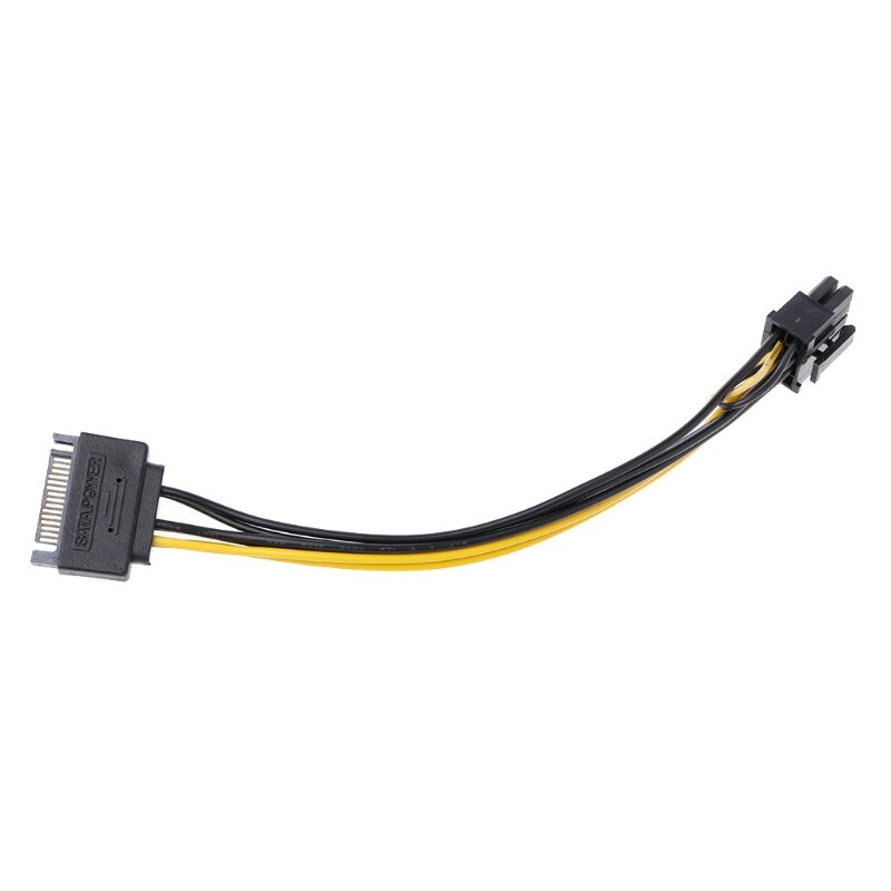 Ootdty Enkele 15Pin Sata Mannelijk Naar 8Pin (6 + 2) pci-E Mannelijke Videokaart Voeding Kabel 20 Cm