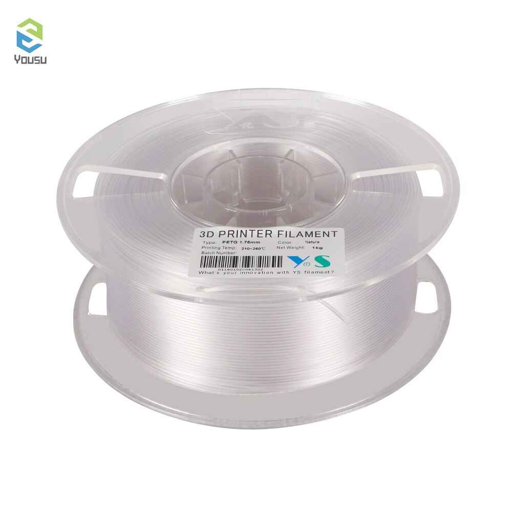 YouSu PLA/PETG Filament 1.75MM High Tenacity Dimensional Accuracy No Clogging Filaments Printing Consmables for 3D Printers: PETG-nature