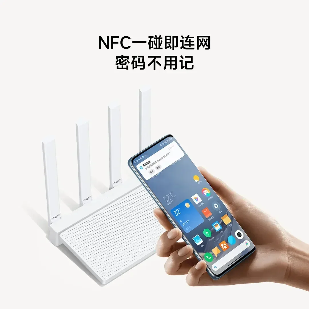 Xiaomi AX3000T 3000Mbs 256MB WiFi6 Dual WAN 2.4/5GHz Signal Network Qualcomm CPU with Mi Home