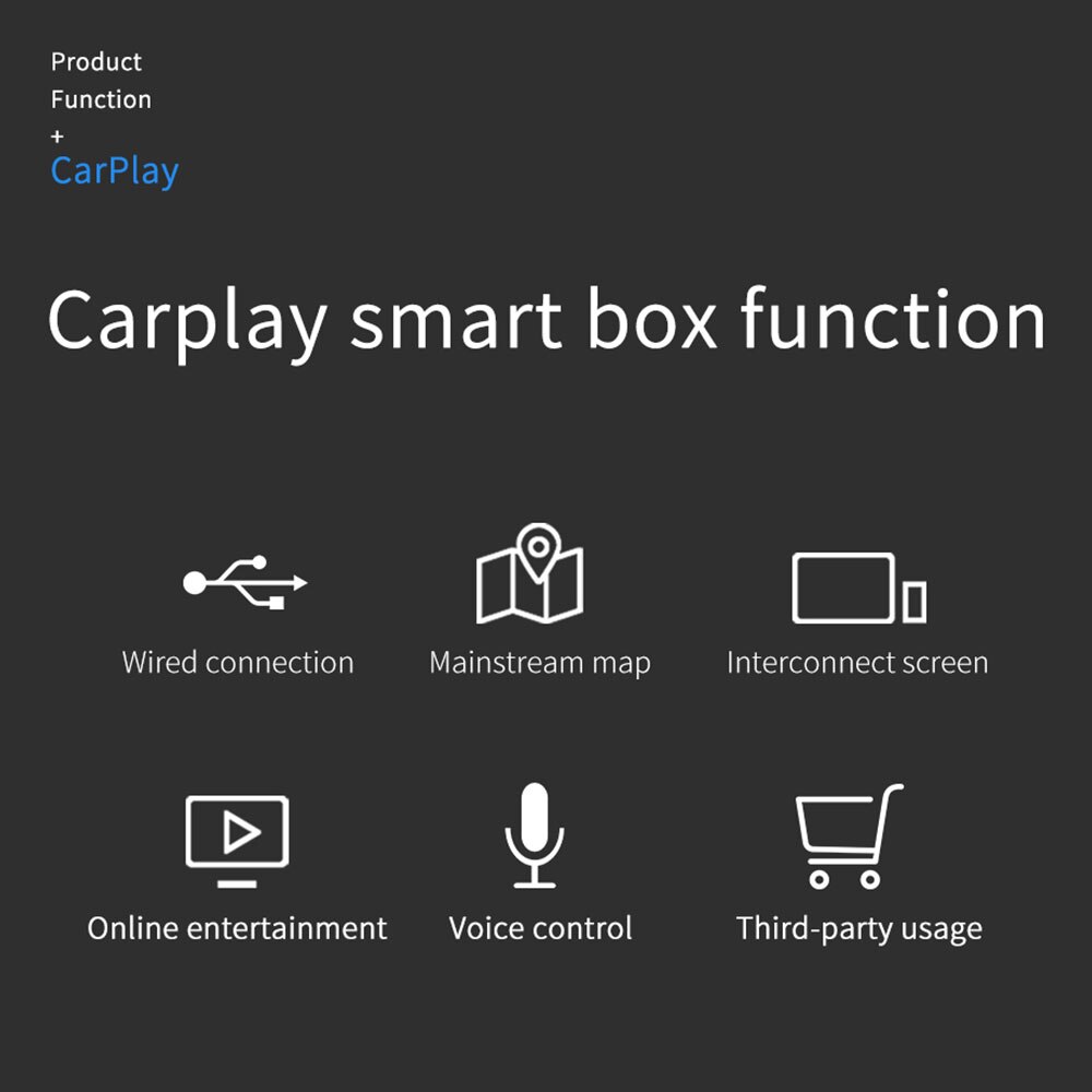 LAMJAD Vehemo Wired Carplay USB Android Auto Dongle CarPlay per schermo Android Plug and play navigazione Player Box mirrorlink