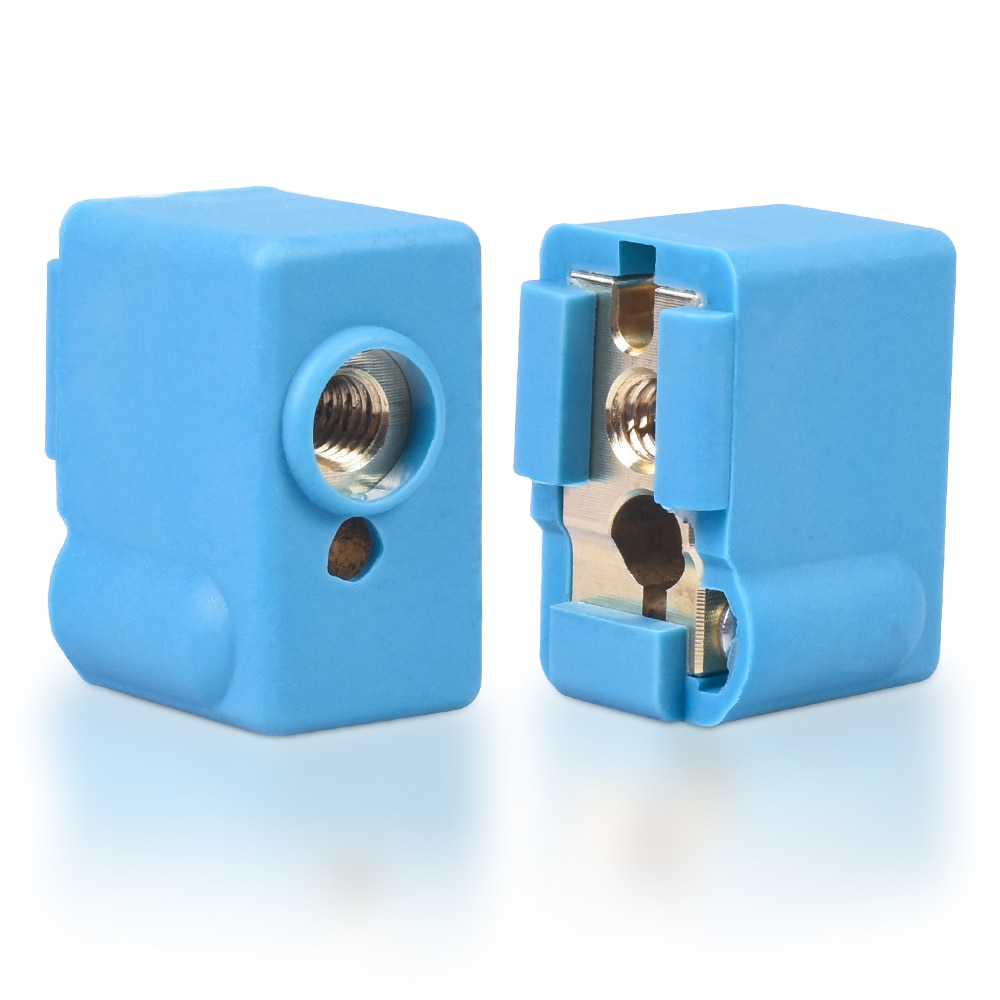 PT100 Volcano Heater Block Brass For E3D Volcano Hotend Nozzle Volcano Silicone Socks Fit PT100 V6 Extruder 3D Printer Parts