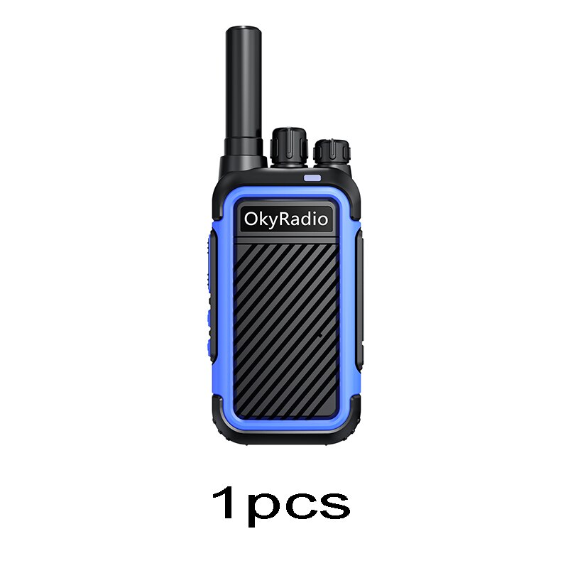 4800mah okyRadio 5w interfaccia portatile impermeabile tipo c walkie-talkie 6km distanza di chiamata adatta per tour all&#39;aperto a guida automatica: Blue