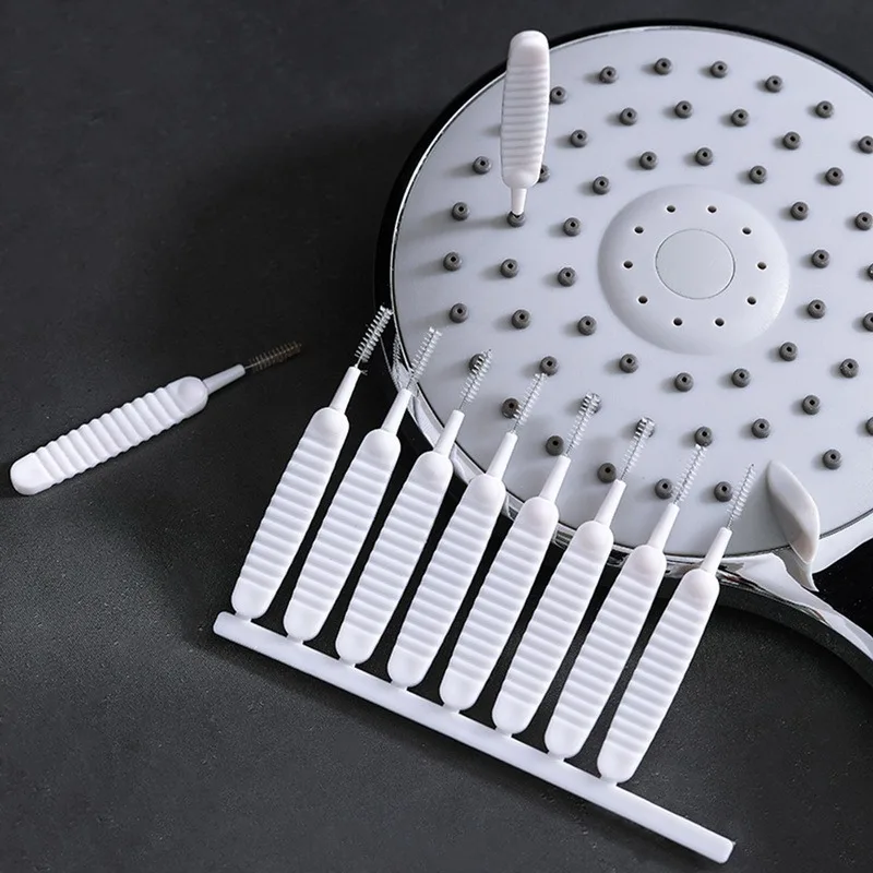 10-500 Uds cepillo de limpieza de ducha baño Micro cepillo de nailon boquilla herramientas de limpieza antibloqueo accesorios de baño