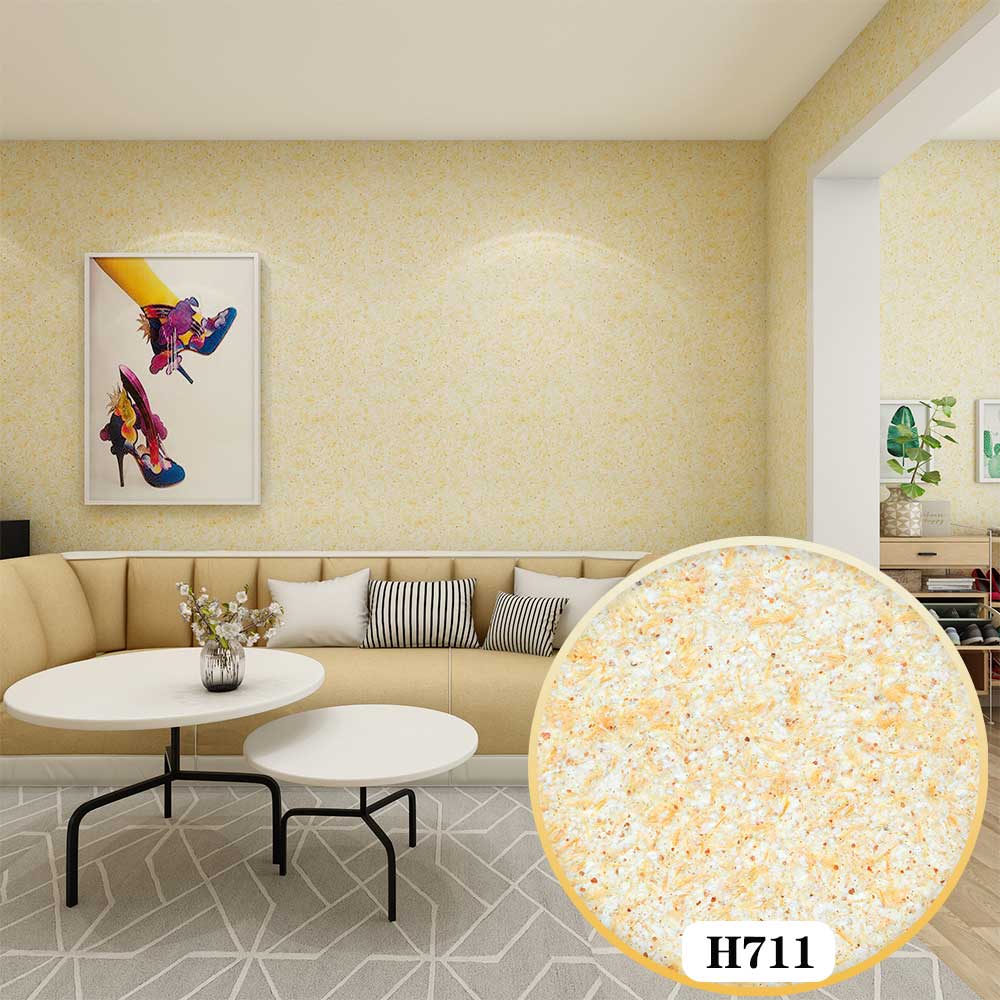 Beishubao H7 Serie Zijde Gips Wandbekleding Materiaal Vloeibaar Behang Eco Diy Voor Interieur Decoratie: H711