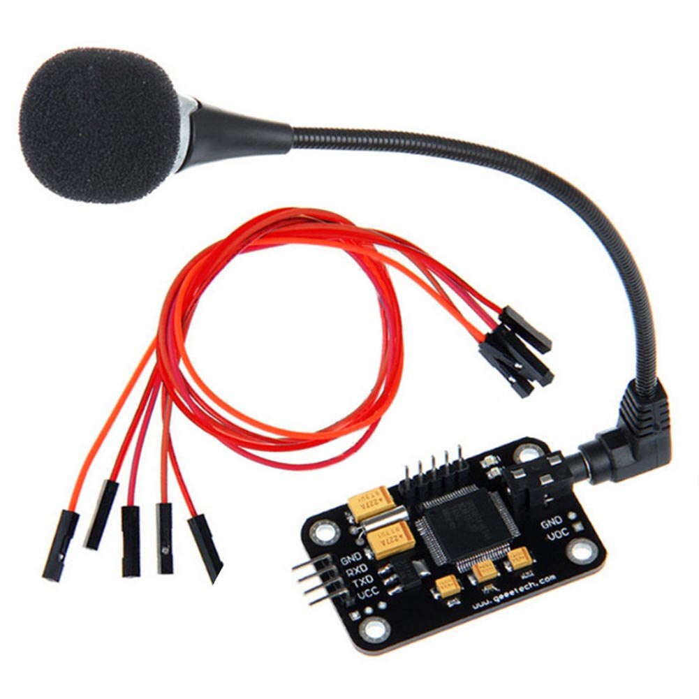 Control Durable Voice Recognition Module Universal Jumper Wire Black Speech With Microphone Tools High Sensitivity For A rduino