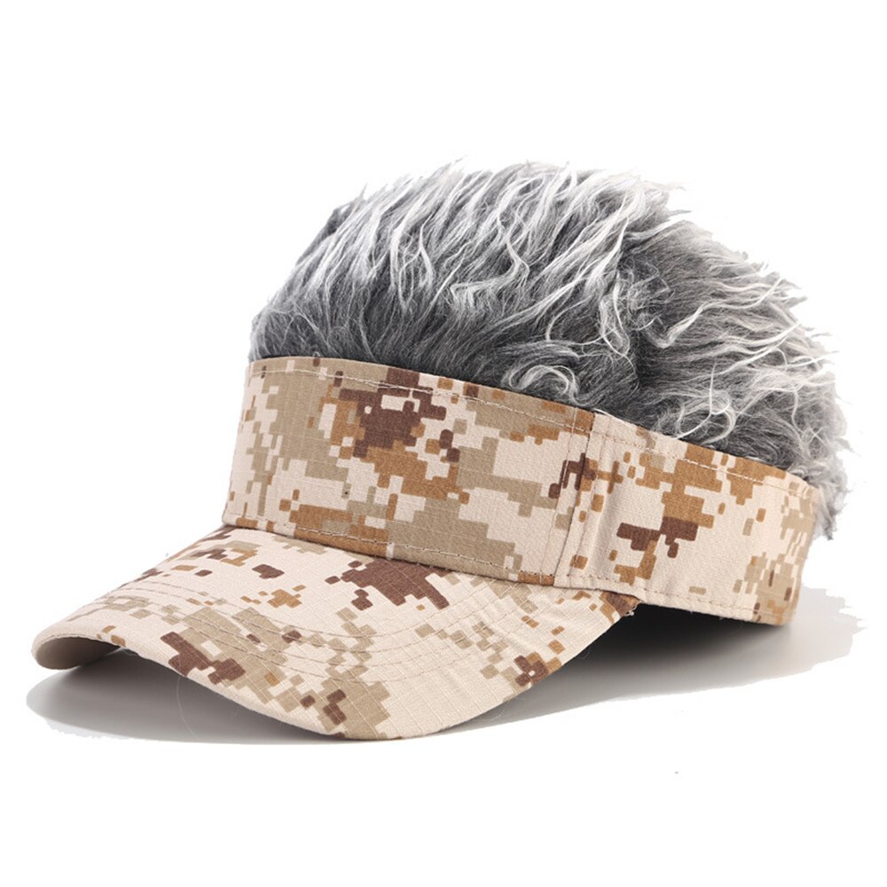 Helisopus mænds paryk camouflage baseball cap afslappet golf baseball cap justerbar snapback hatte hip hop hat til mænd: Kaffe-grå