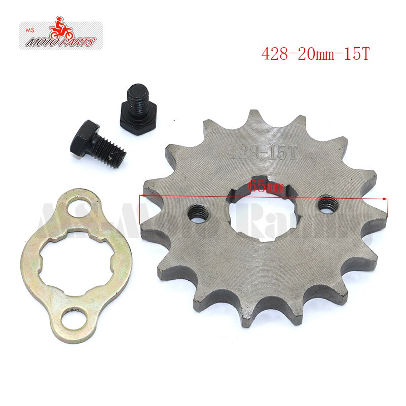 428 10-19 Tooth 20mm ID Front Engine Sprocket for Stomp YCF Upower Dirt Pit Bike ATV Quad Go Kart Moped Buggy Scooter Motorcycle: 15T