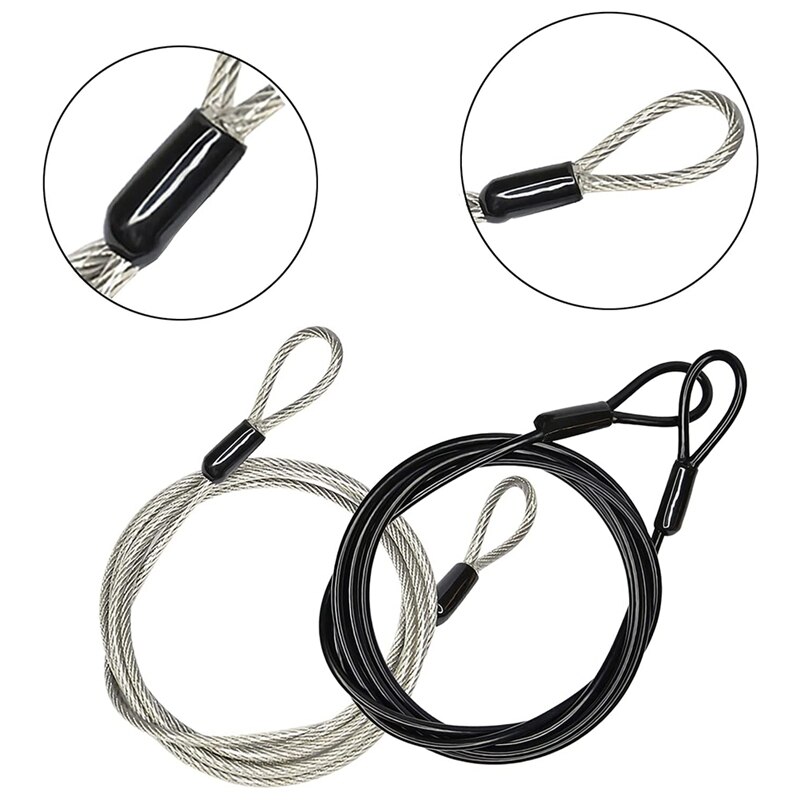 100Cm/3.3Ft Lange Reizen Security Cable Lock, Gevlochten Staal Gecoat Veiligheid Kabel Bagage Lock, veiligheid Kabel Draad Touw