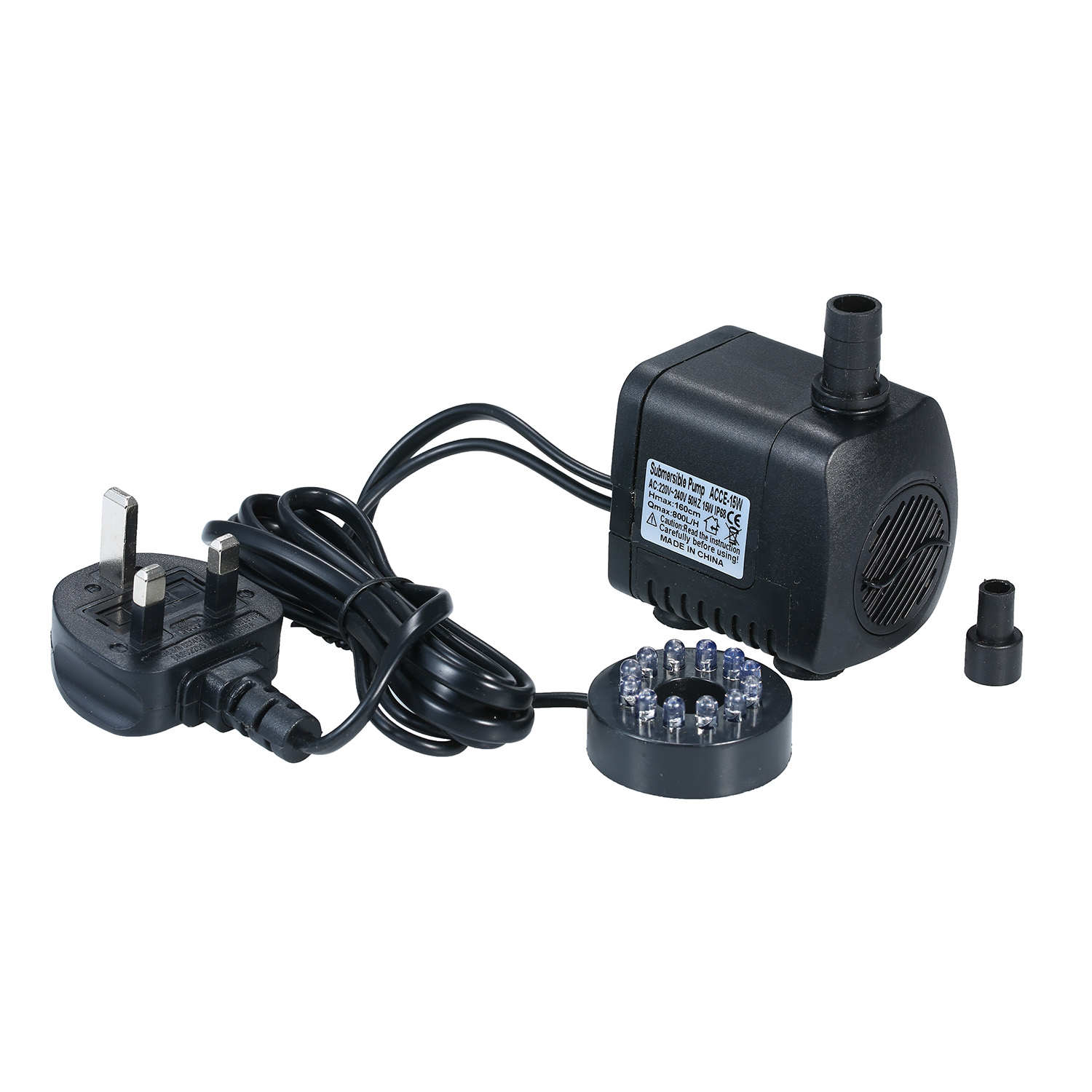 Led ljus dränkbar pump 800l/ h ultratyst akvarium damm tank pool vatten fontän pump uk au us eu plug för pool akvarium