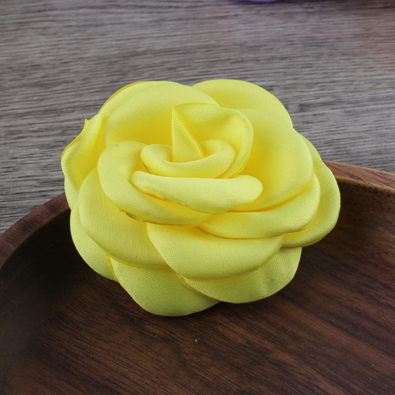 Flores de satén quemadas para el cabello, accesorios para el cabello, flores de tela Floral asadas para ramo de bodas, diademas de 10 piezas y 6CM: Verde
