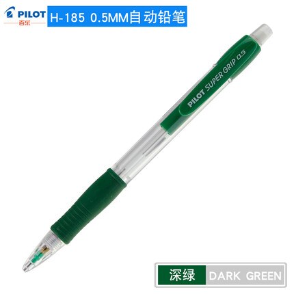 1 piloto japonés lápiz mecánico H-185-SL palo de Color lápiz automático 0,5mm lápiz movible Bolígrafo Retráctil constante por escrito: 0.5mm green
