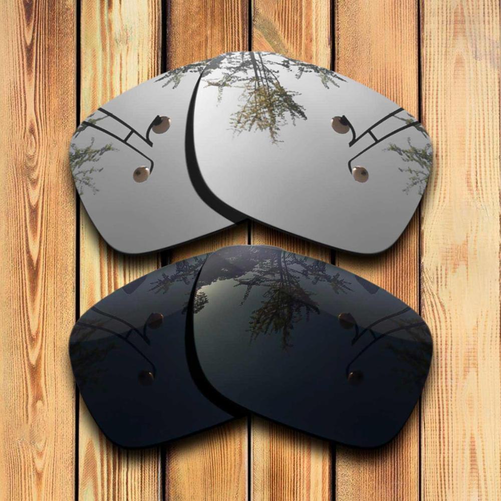 100% precisamente cortar lentes polarizadas de substituição para holbrook xl óculos de sol cor preta sólida-escolhas: Black-Chrome Mirror
