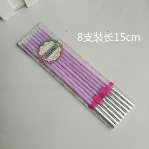 Birthday candles, colorful elongated thread happy birthday cake decoration, smokeless candles, dessert table layout: 4