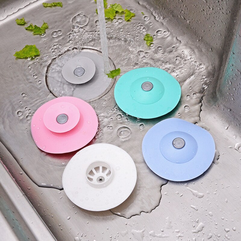 Silicone Floor Drain Hair Stopper Bathtub Plug Bathroom Kitchen Basin Stopper Sink Strainer Basin Water Stopper