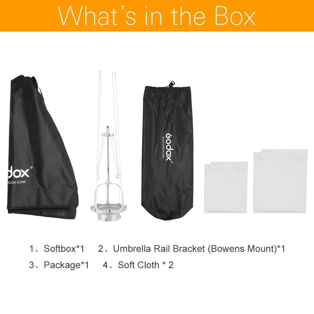 Godox SB-UE Parapluie Octogonal Portable 80 Cm Avec Monture Bowens Et Grille Nid D'Abeille