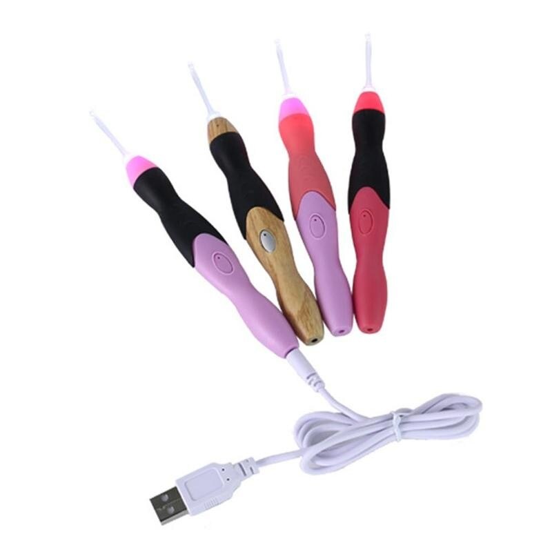 1 Set Lighted Crochet Hooks Set - Light Up Crochet Hooks, Rechargeable Crochet Hook with Light