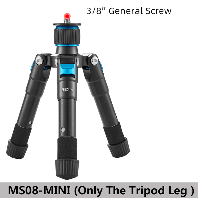 Bexin  ms08 kamera bordstativ bärbart resestativ videostativ fotografering monopod stativ bas för slr-kamera huvudförlängningsstång: Vit