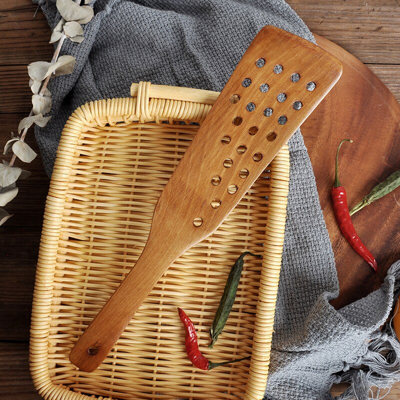 Espátula de madera Utensilios de cocina Espátula Kemu natural Utensilios de cocina antiadherentes Cuchara Vajilla Herramientas Artilugios de madera Utensilios de cocina ecológicos Utensilios de mesa Utensilios de cocin