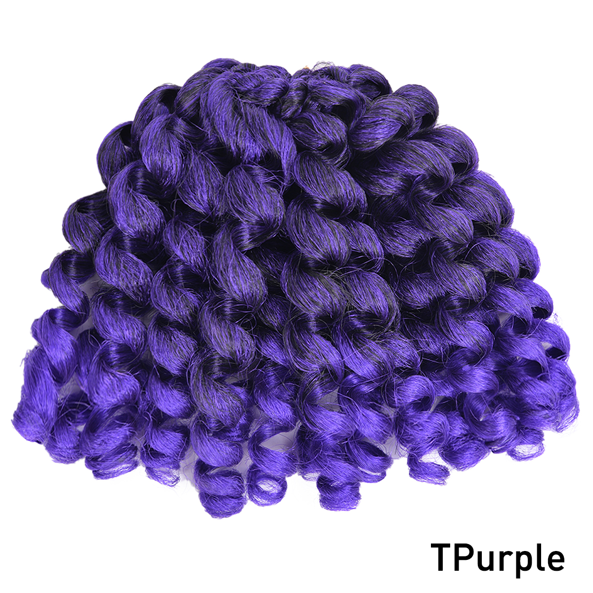 Extensión de cabello sintético degradado para mujeres negras, rizo de varita Jumpy, trenzas de ganchillo, cabello rizado de rebote jamaiquino: 1B/30HL / 8 pulgadas